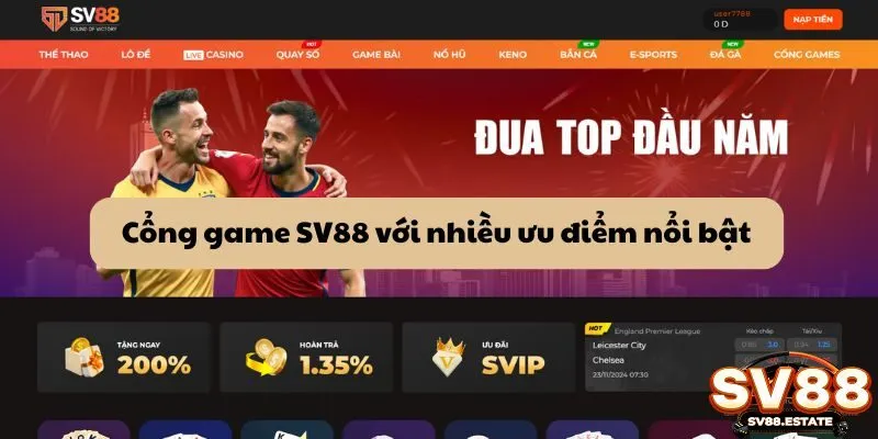 Cổng game SV88 với nhiều ưu điểm nổi bật
