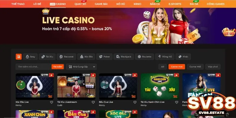 Nhà cái hàng đầu Châu Á SV88 có hơn 10 năm đứng vững trên thị trường